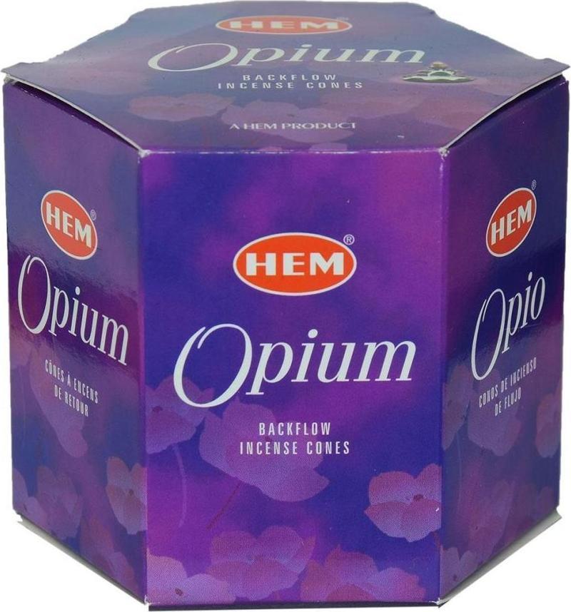 Hem Opium Afyon Haşhaş Kokulu 40 Konik Tütsü Backflow Incense