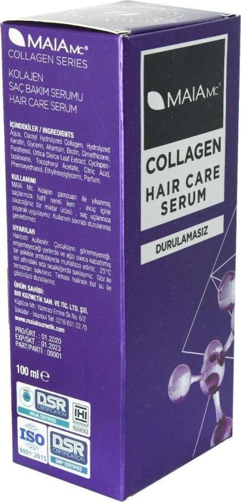 Collagen Hair Care Durulamasız Saç Serumu Kolajeni 100ML