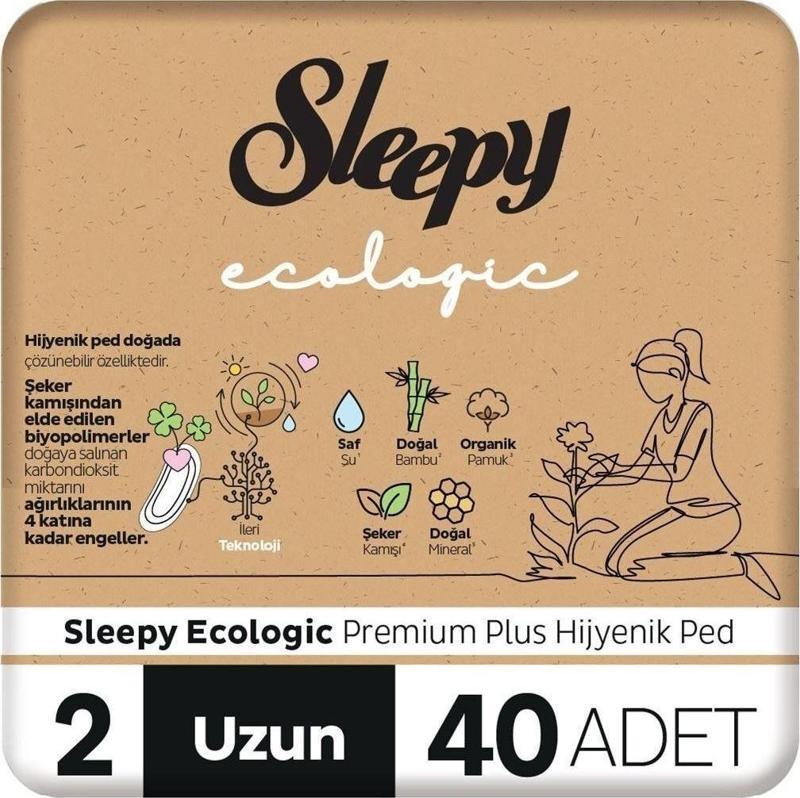 Ecologic Premium Plus Hijyenik Ped Uzun 40 Adet Ped