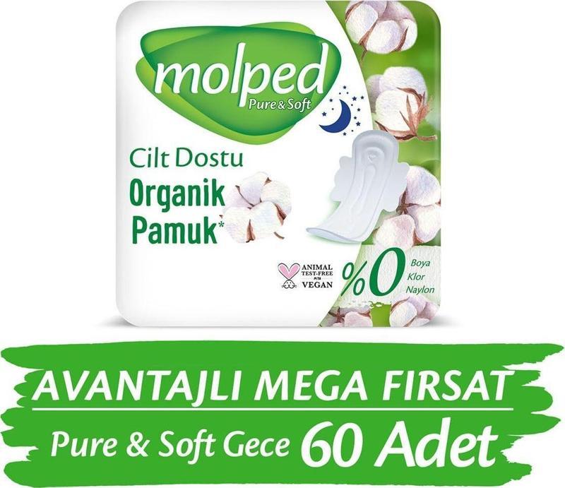 Pure Soft Gece Avantajlı Mega Fırsat Paketi 30 Lu X 2 Adet