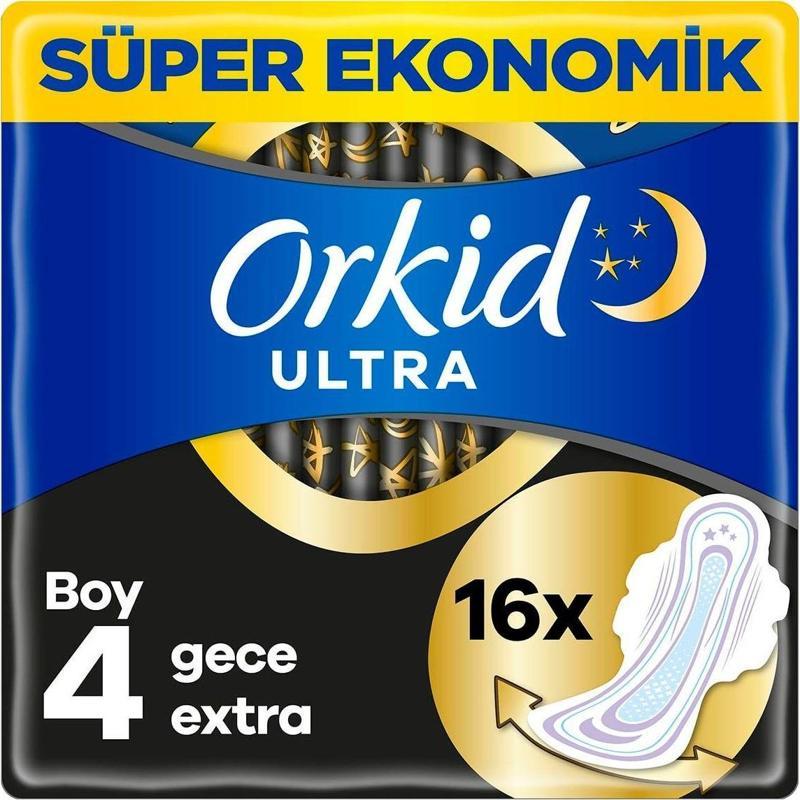 Ultra Ekstra Hijyenik Ped Gece Ekstra 16 Adet Süper Ekonomik Paket