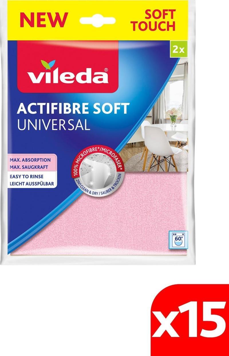 15 Paket 2'Li Actifiber Mikrofiber Temizlik Bezi