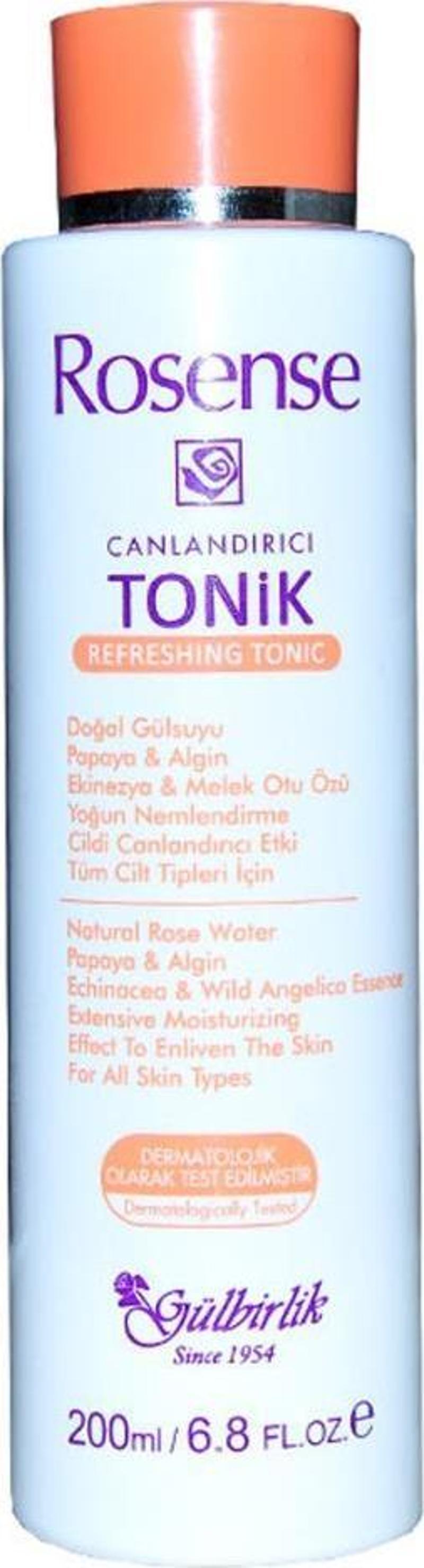 Canlandırıcı Tonik 200 ML Doğal Gül Suyu Papatya Algin