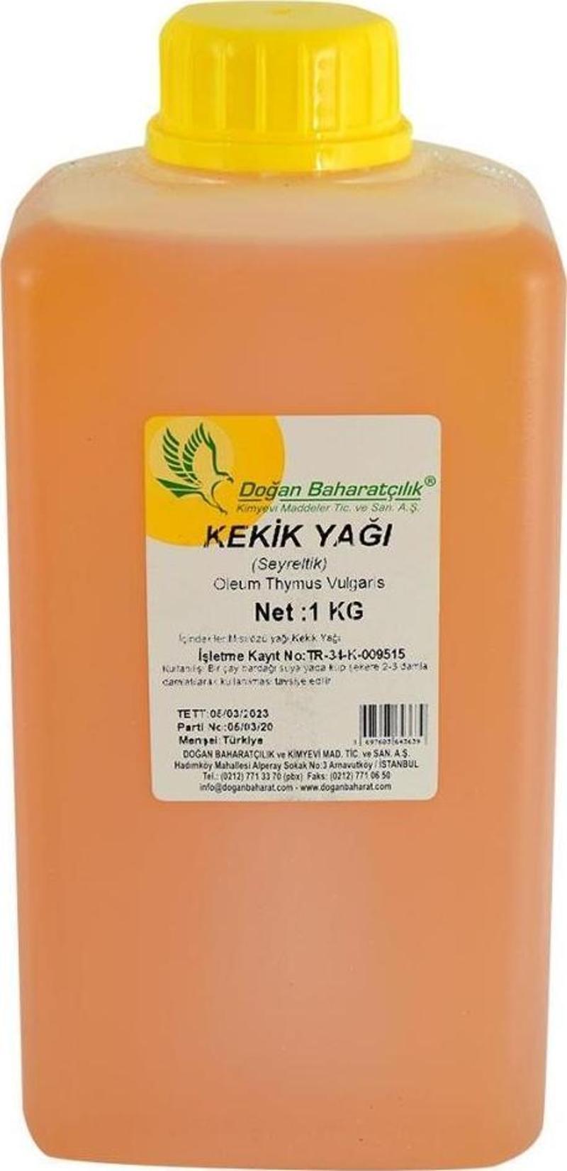 1.Kalite Kekik Yağı Oleum Thymus Vulgaris Seyreltik 1 kg