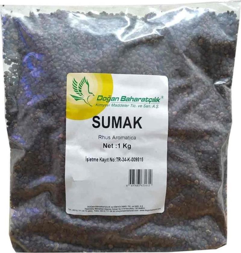 Baharatçılık Tane Sumak 1 Kg Kiloluk Paket Öğütülmemiş