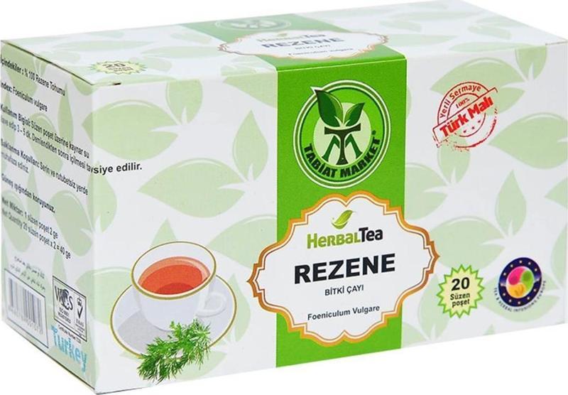 Herbal Tea Rezene Bitki Çayı Foeniculum Vulgare 20 Süzen Poşet