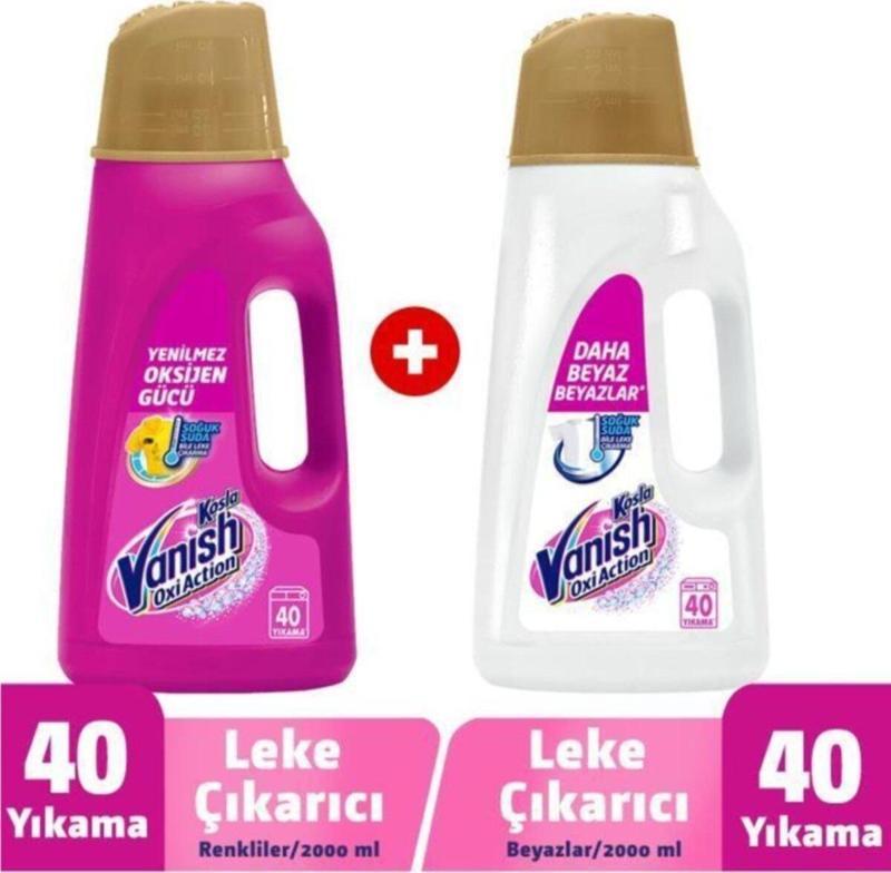 Gold Sıvı Leke Çıkarıcı 2000 Ml Pembe + 2000 Ml Beyaz