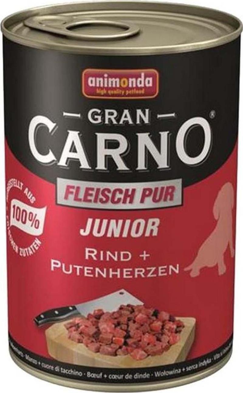 Gran Carno Sığır Etli ve Hindi Yürekli Yavru Köpek Konserve Maması 400 Gr