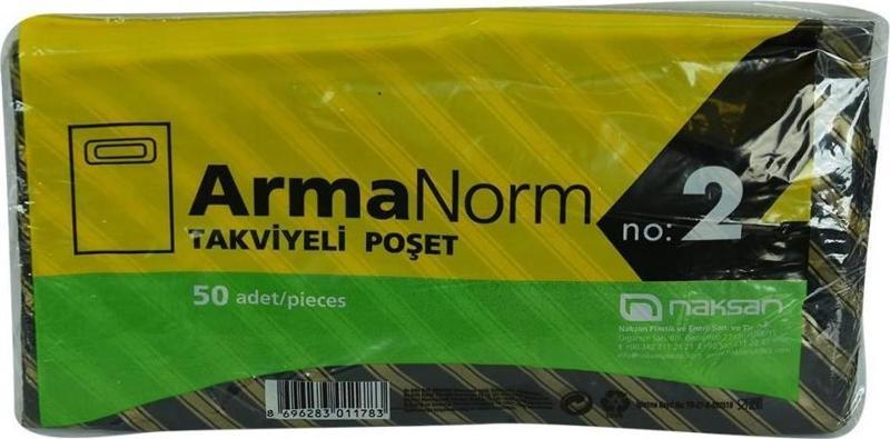 ArmaNorm Takviyeli Çanta Poşet Siyah Çizgili Desen 35X25 50 Adet No:2