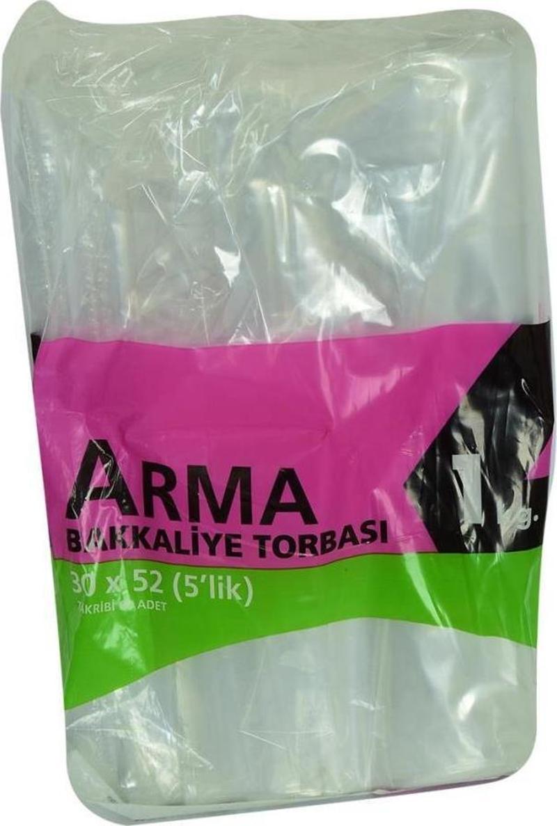 Naylon Torba Arma Şeffaf Bakkaliye Kuruyemiş Şeker Torbası 30x52 (5 lik ) Takribi 85 Adet 1000 Gr