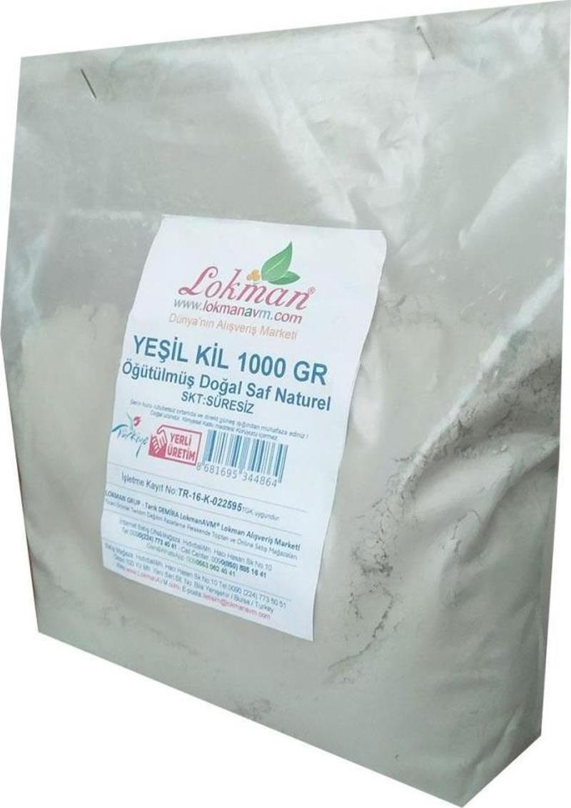 Doğal Öğütülmüş Yeşil Kil Maskesi Saf Maskelik Yeşil Kil Kiloluk 1 kg