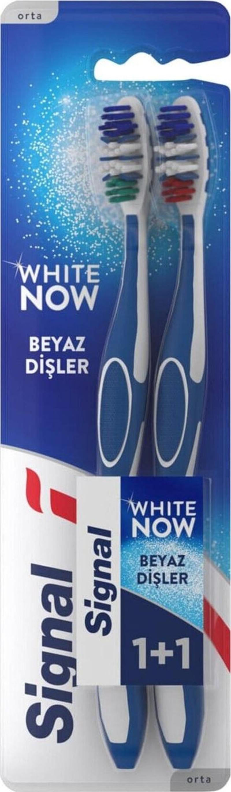 White Now Beyaz Dişler Diş Fırçası 1+1