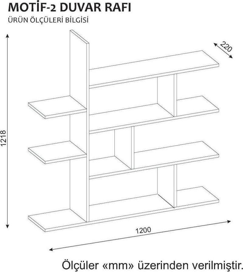 Motif Kitaplık 2 Beyaz