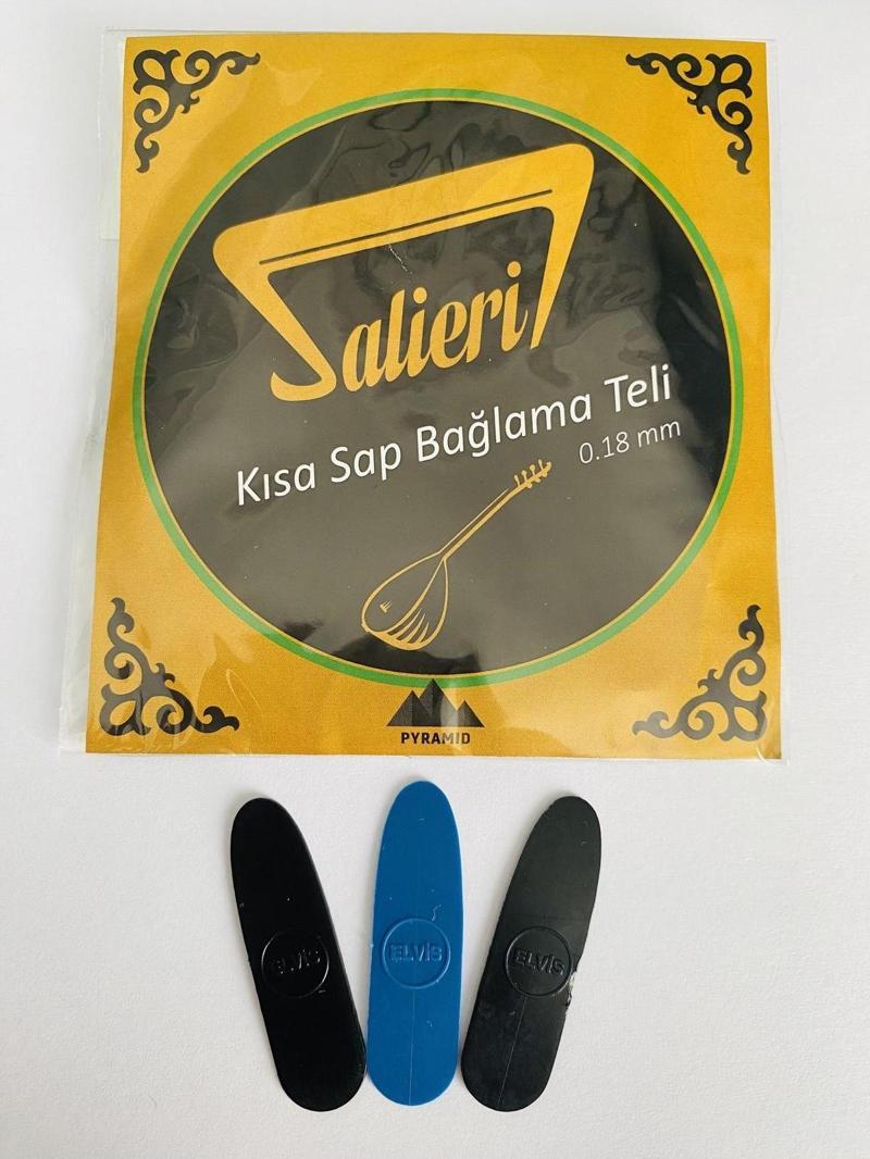 Salieri 0.18Mm Pyramid Kısa Sap Bağlama Teli + Mızrap Hediyeli