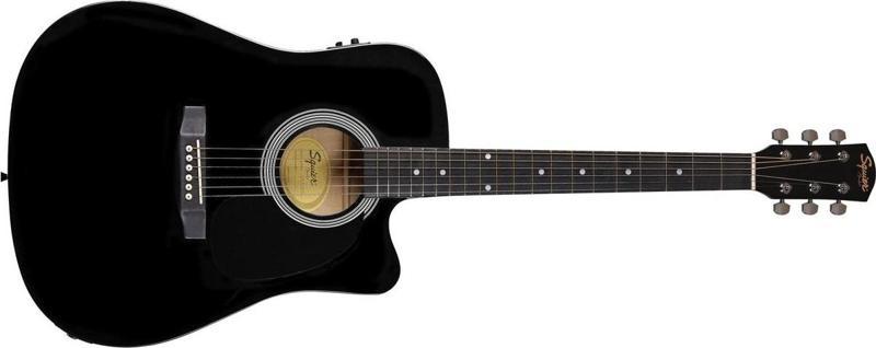 Sa - 105Ce Dreadnought Cutaway Black Elektro Akustik Gitar