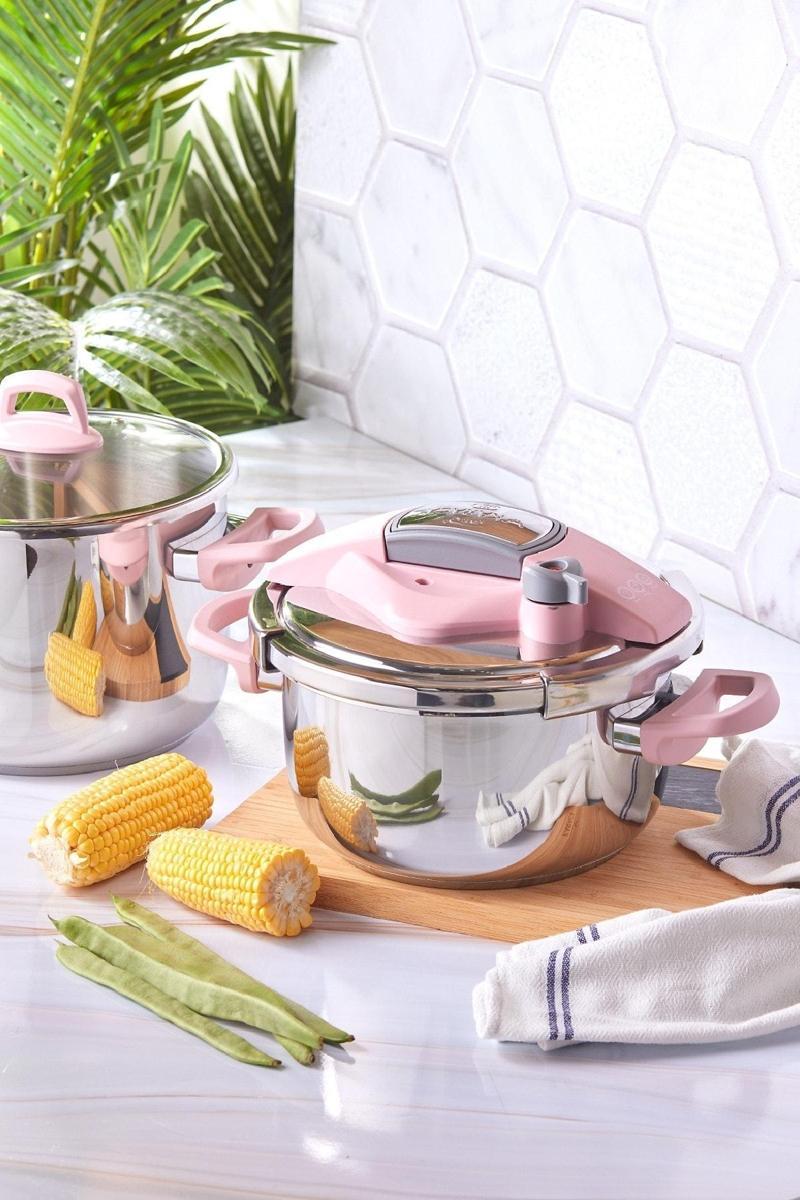 Perfect Pink Indüksiyon Tabanlı Düdüklü Tencere Seti 4 6 Lt