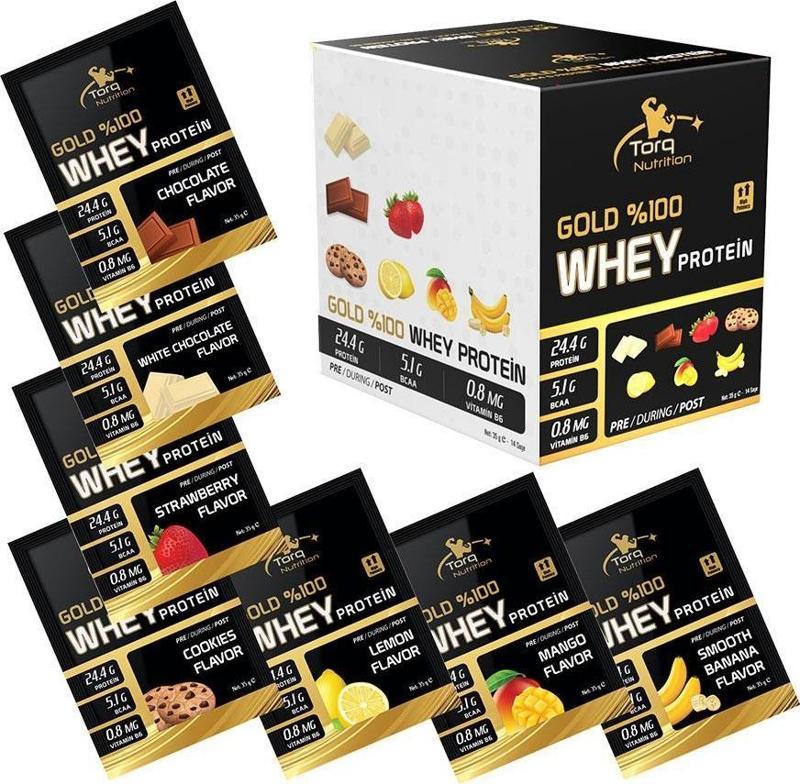 Gold Whey Protein 35 Gr x 14 SAŞE - Karışık Aroma