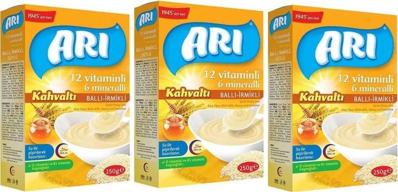 Sütlü Ballı Irmikli (KAHVALTI) Pirinç Unu 250 gr X 3 Adet