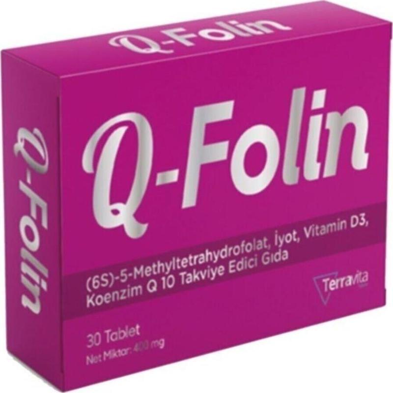 Q-folin Koenzim, Iyot, D3 Vitamini, Folik Asit Içeren Takviye Edici 30 Tablet