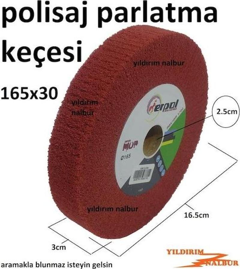 Cila Keçesi Gümüş Sarı Parlatıcı 165Lik Polisaj Kırmızı Mop