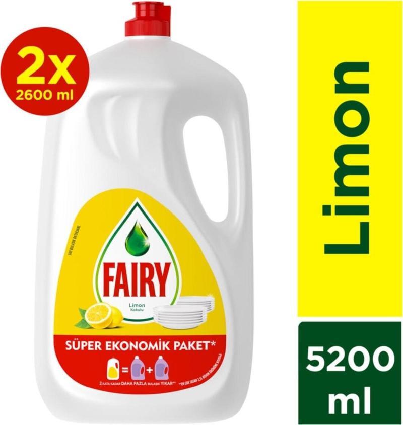 5200 ml ( 2 X 2600 Ml) Limon Sıvı Bulaşık Deterjanı