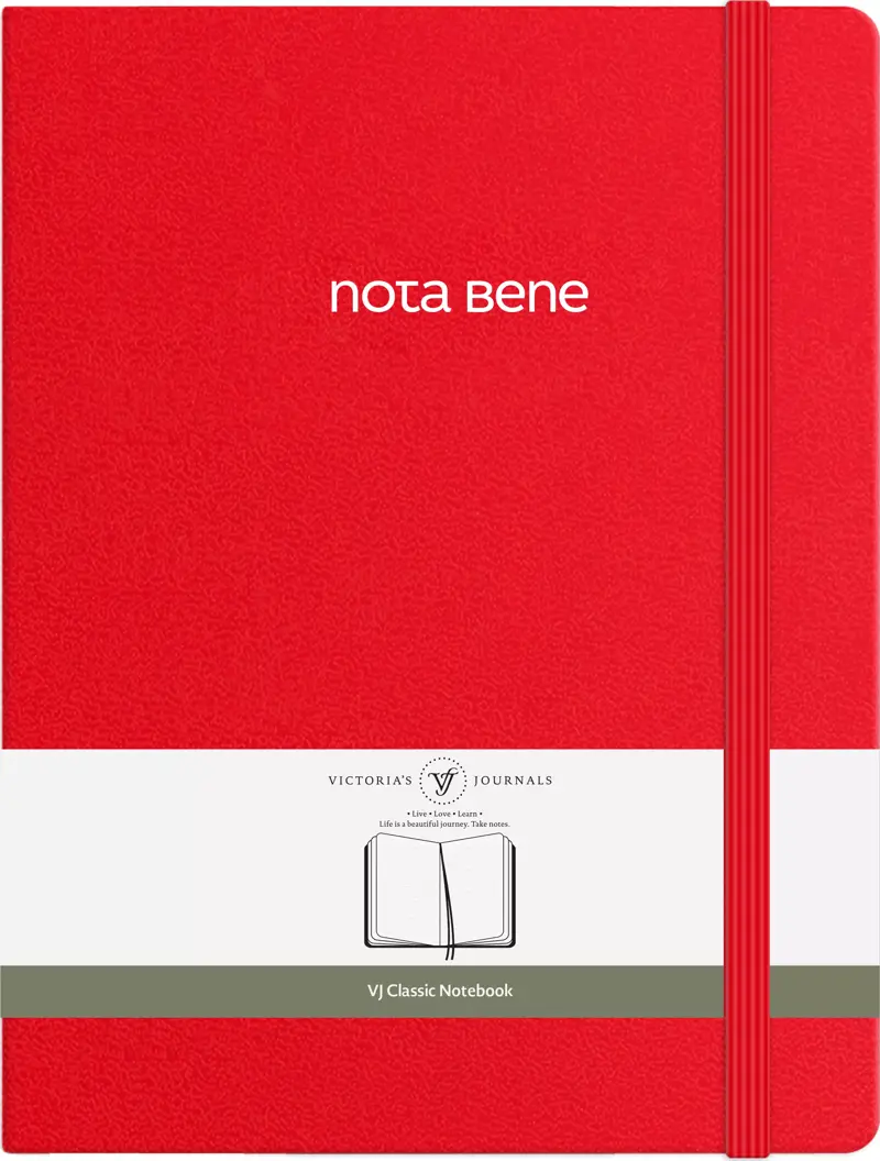 Victoria's Journals Nota Bene Classic Sert Kapak Defter, 19x25 cm, Çizgili