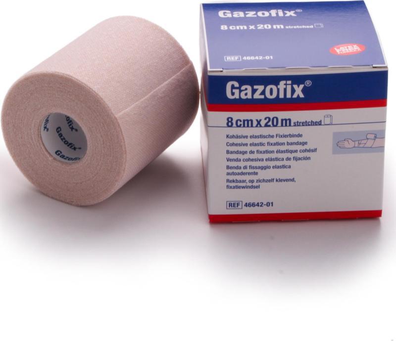 Gazofix 8cm x20m LF Bsn Fiksasyon Bandajı Ten