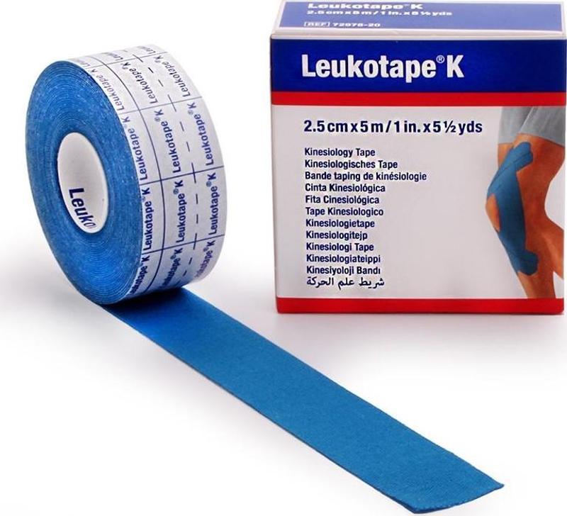 Leukotape K 2,5cm x 5m Bsn Kinesiotape Mavi Yüz Yogası