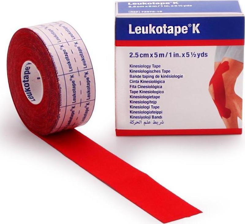 Leukotape K 2,5cm x 5m Bsn Kinesiotape Kırmızı Yüz Yogası Bandı