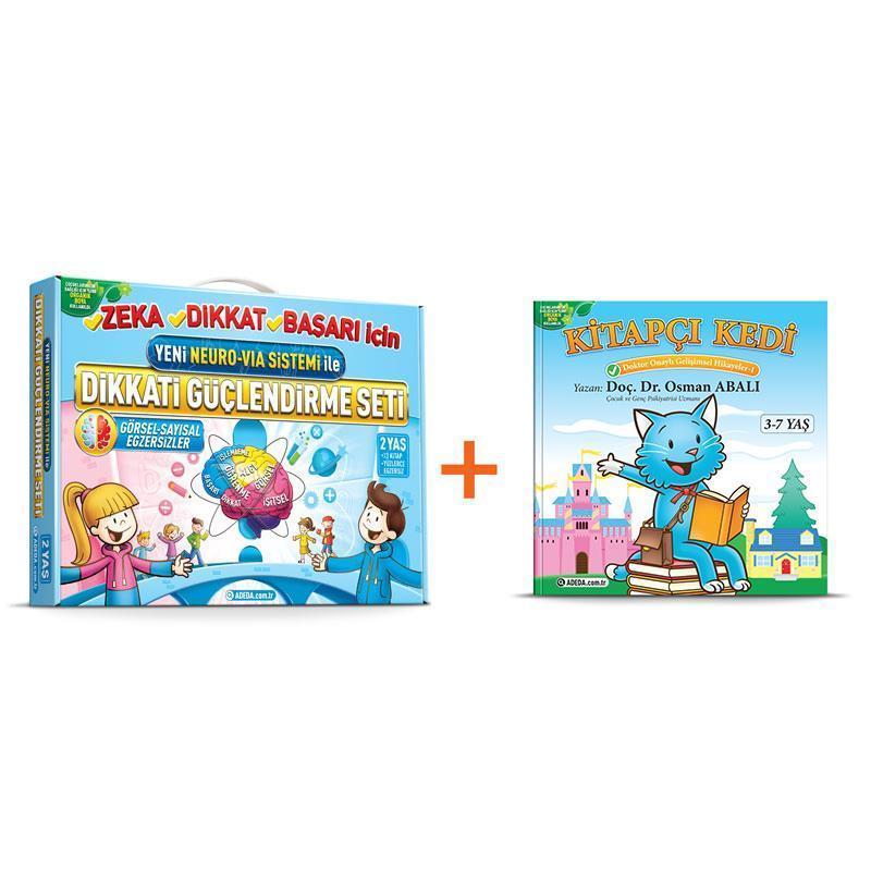 Adeda Dikkati Güçlendirme Seti 2 Yaş +Kitapçı Kedi