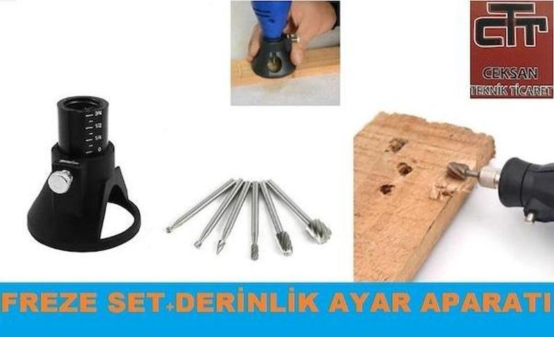 Gravür Cihazı Freze Seti+Kanal Açma Sabitleme Aparatı