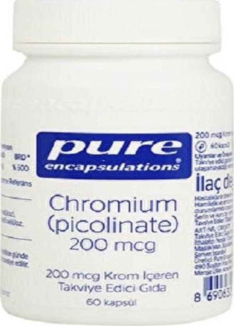 - Aromasız Chromium Picolinate Mineral 200 Mcg 60 Kapsül