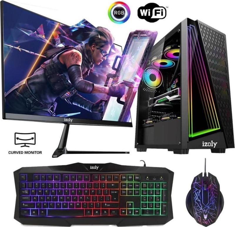 Witcher I5-10400f 16gb 512gb M.2 Nvme Rx580 8gb 24" Oyuncu Masaüstü Bilgisayarı