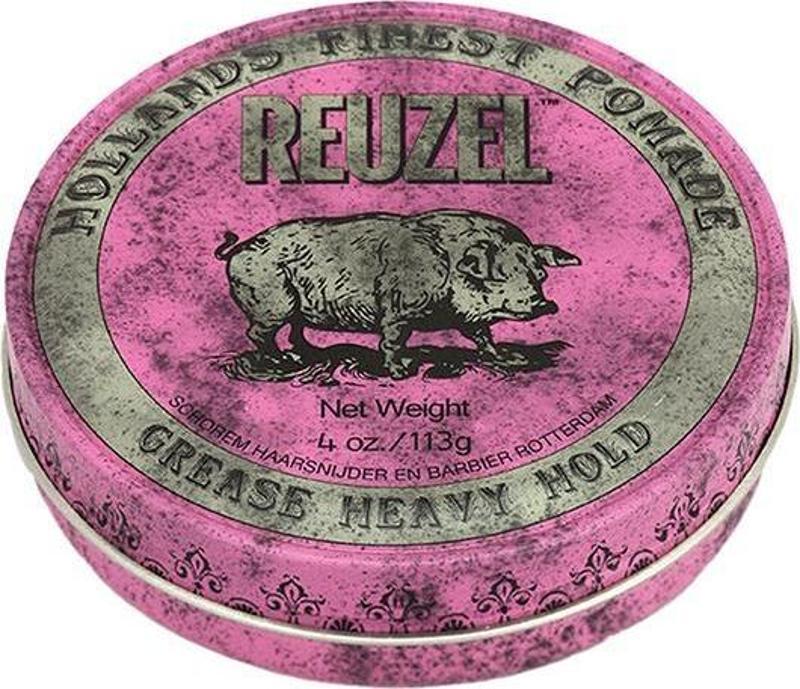 Pink Grease Heavy Hold Pomade Erkek için Saç Tutucu 113Gr