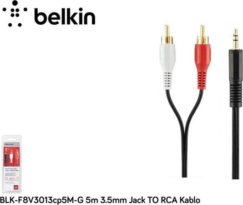 F8v3013cp5m-g 5m 3.5mm Jack To Rca Kablo