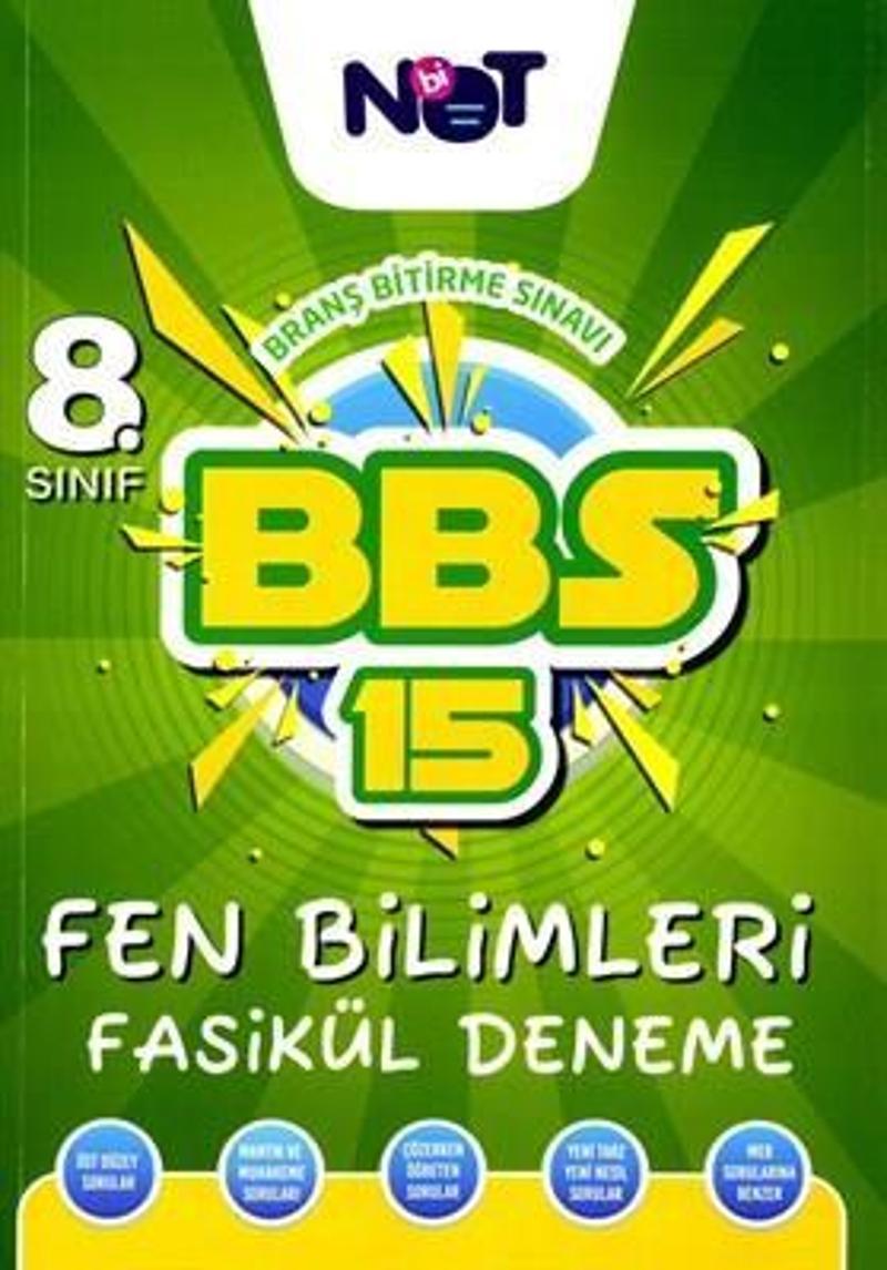 8.SINIF FEN BİLİMLERİ 15 DENEME FASİKÜL BBS - BİNOT YAYINLARI