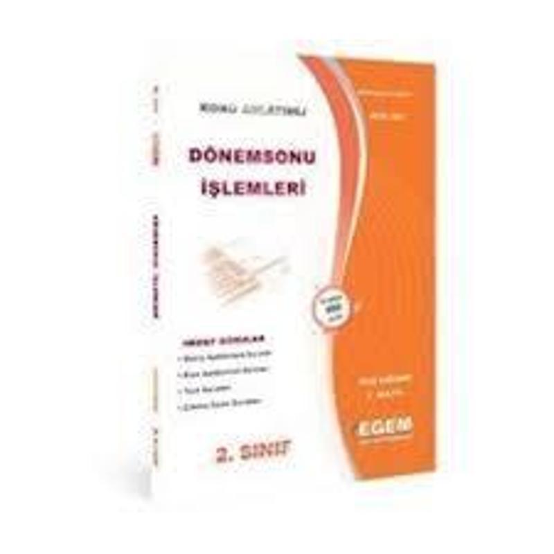 2.SINIF 3.YARIYIL DÖNEMSONU İŞLEMLERİ K.A GÜZ - EGEM YAYINLARI