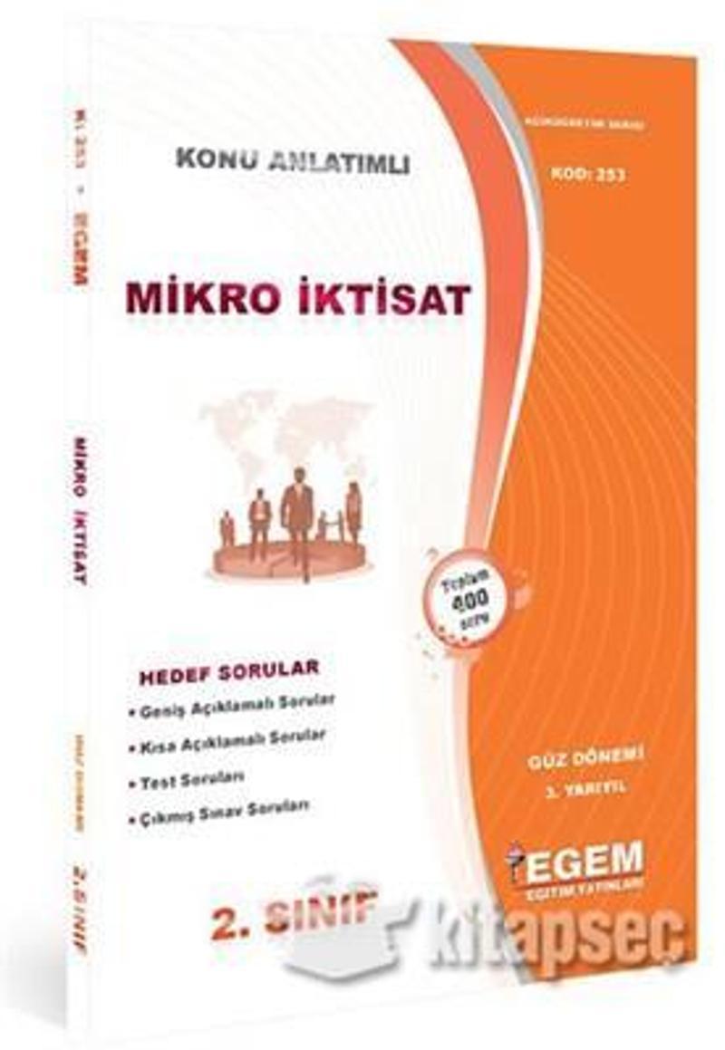 2.SINIF 3.YARIYIL MİKRO İKTİSAT K.A GÜZ DÖNEMİ - EGEM YAYINLARI