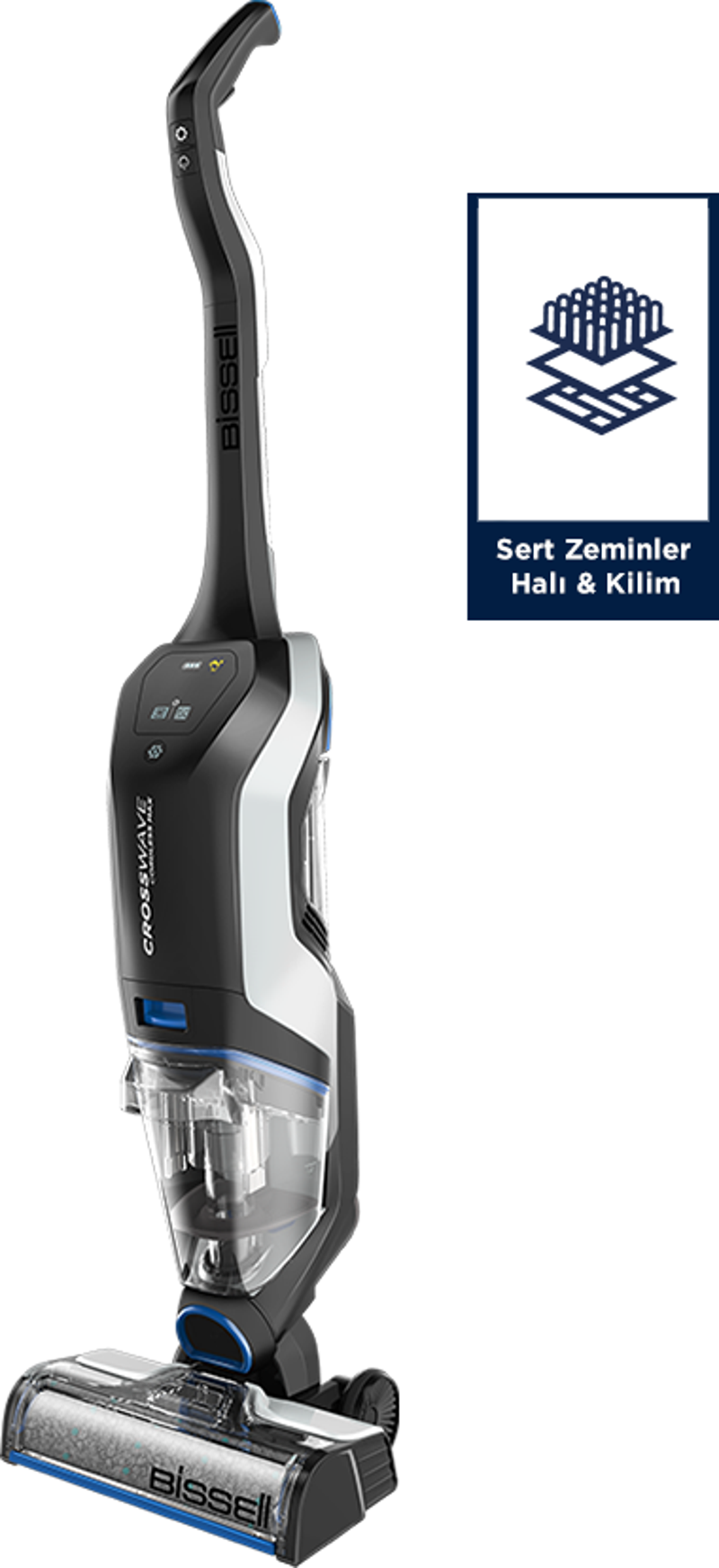 CrossWave Cordless Max 3'ü 1 arada Yüksek Vakumlu Kablosuz Süpürme ve Silme Makinesi