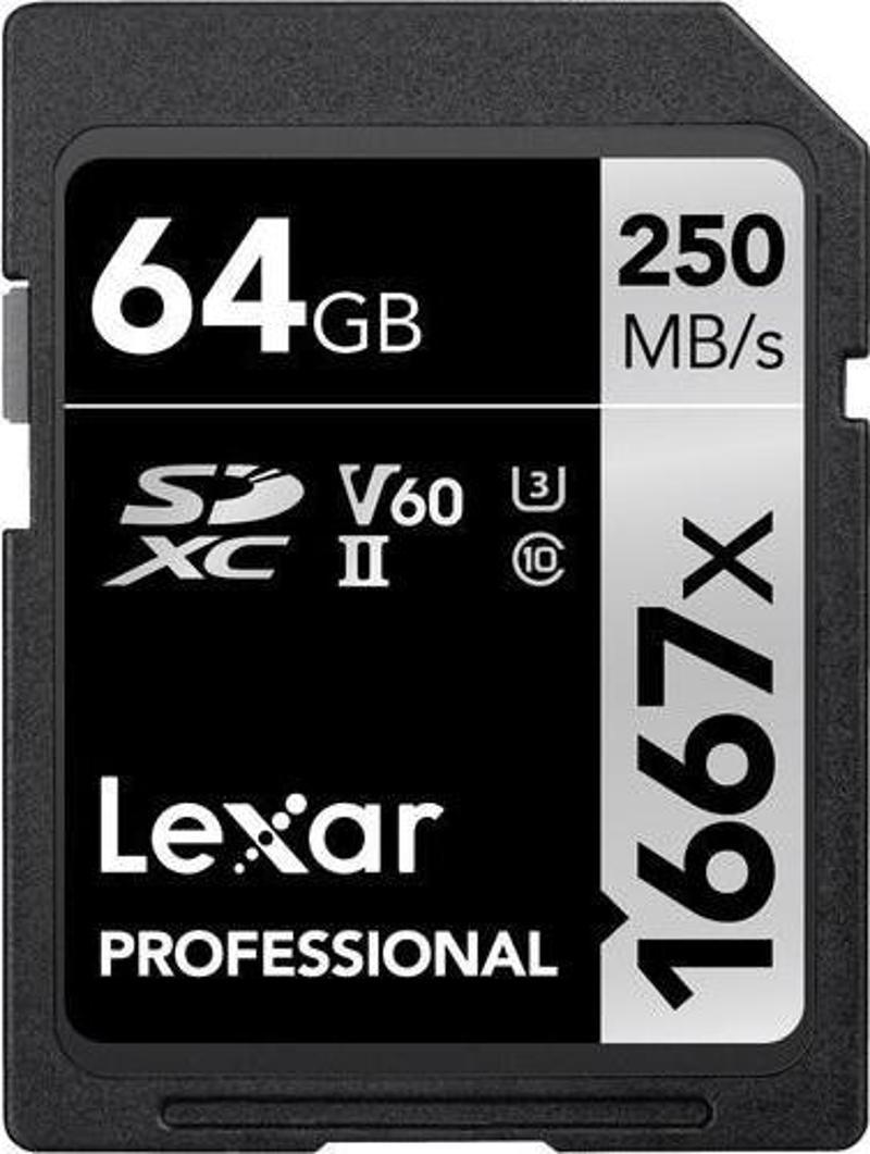 64GB 1667X SD UhsI V60 160MB/S Hafıza Kartı