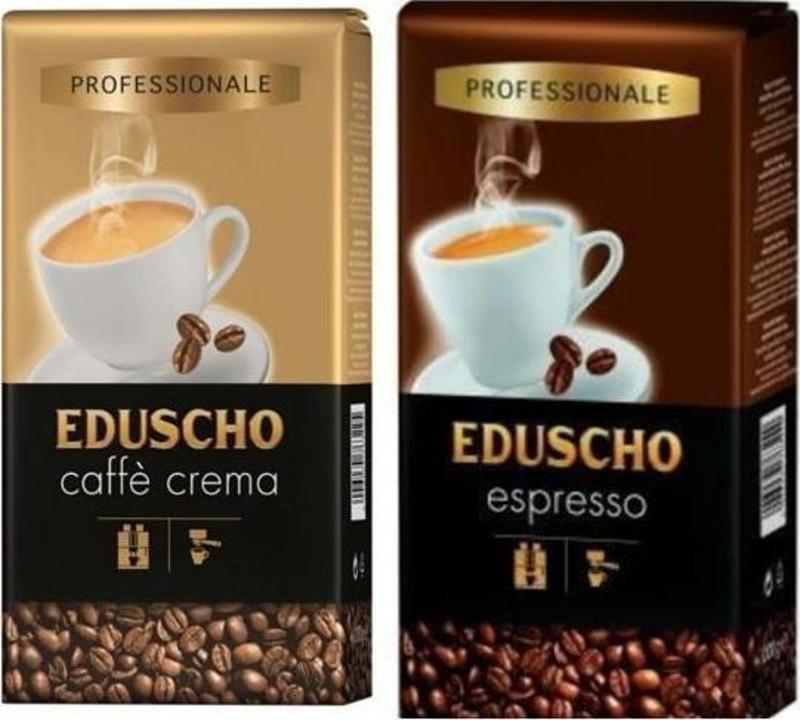 Eduscho Espresso Prof. Çekirdek Kahve 1 kg +  Eduscho Caffe Crema Prof. Kahve 1 kg