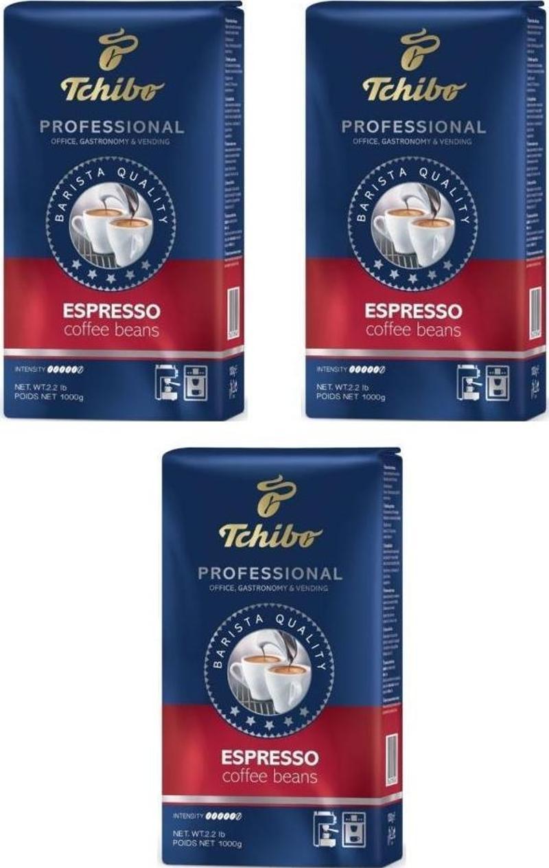 Professional Espresso Çekirdek Kahve 1 kg 3'lü