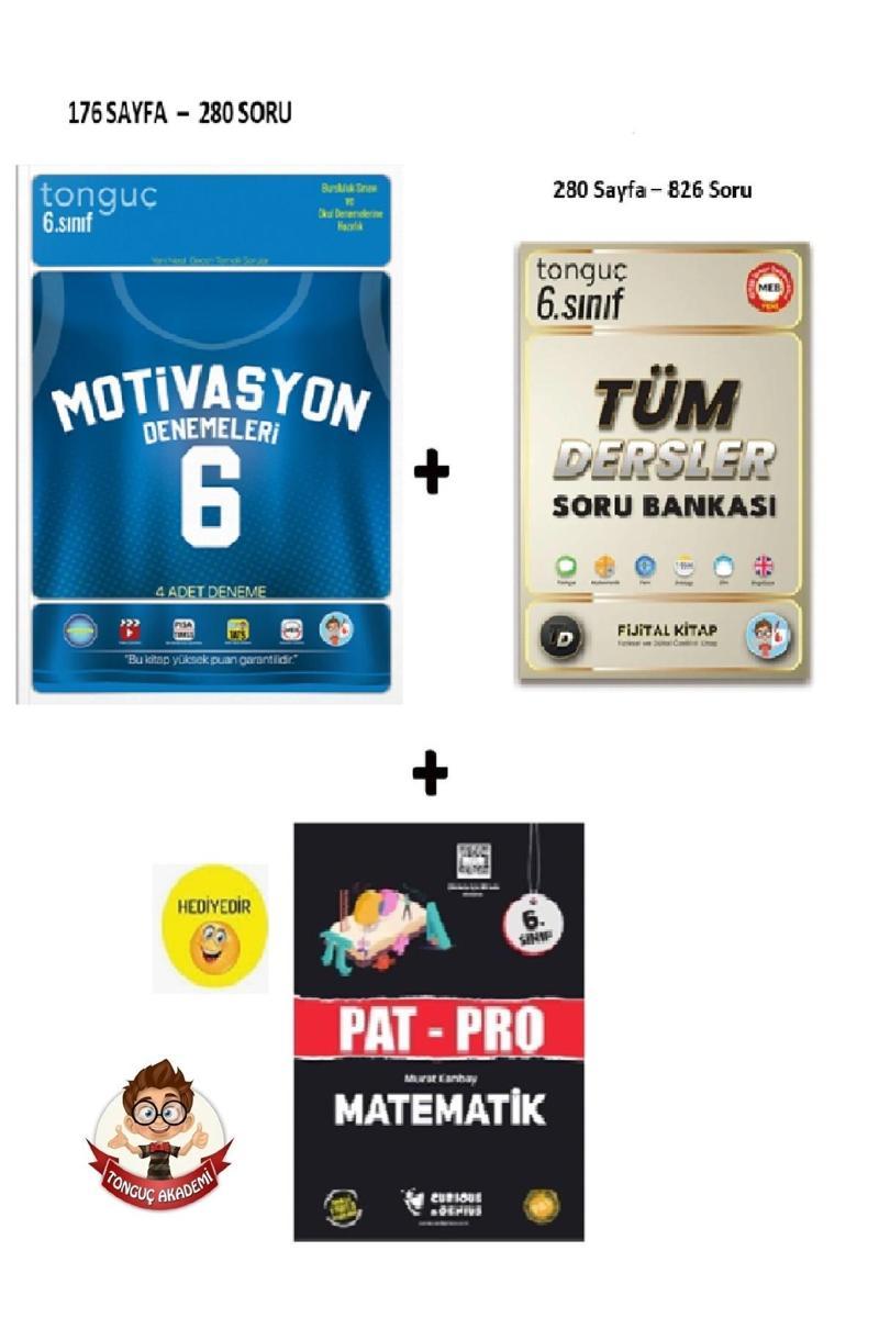 6. Sınıf 4'lü Motivasyon Denemeleri + 6. Sınıf Tüm Dersler Soru Bankası (Pat Pro )