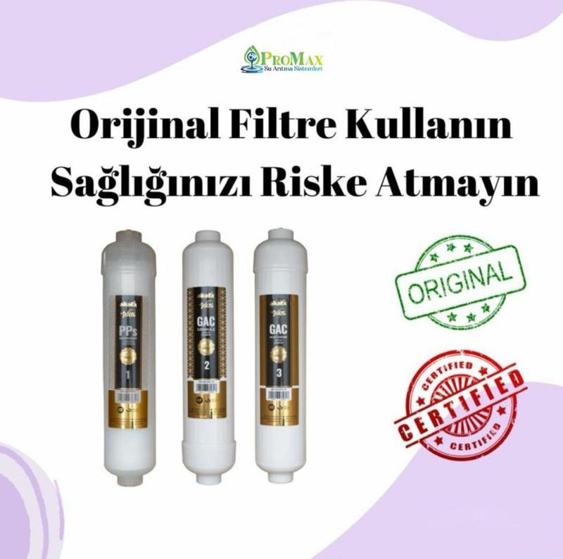 Su Arıtma Cihazı Filtresi İnline Kapalı Kasa Cihazlarla Uyumlu İthal Sediment & Karbon