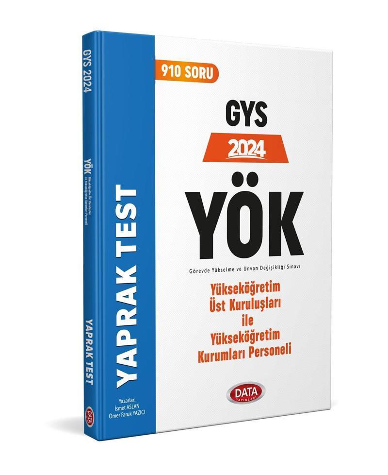 Data 2024 GYS YÖK Yükseköğretim Üst Kuruluşları ile Kurumları Yaprak Test Görevde Yükselme Data