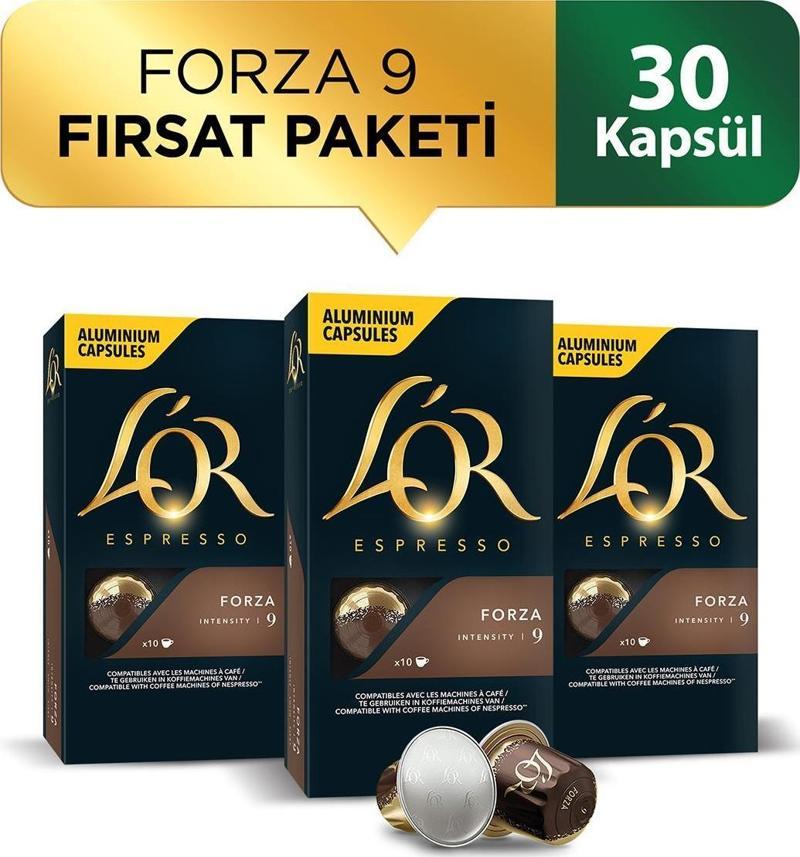 - Forza - Intensity 9 - Nespresso Uyumlu Kapsül Kahve Fırsat Paketi 10 x 3 Paket (30 Adet)