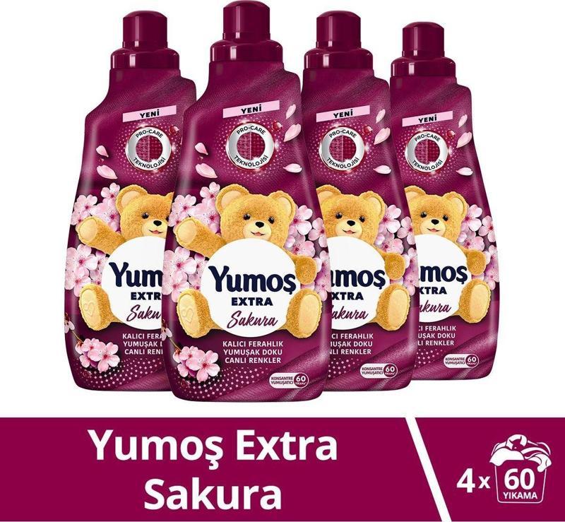 Extra Sakura Çamaşır Yumuşatıcı 4 x 1440 ml