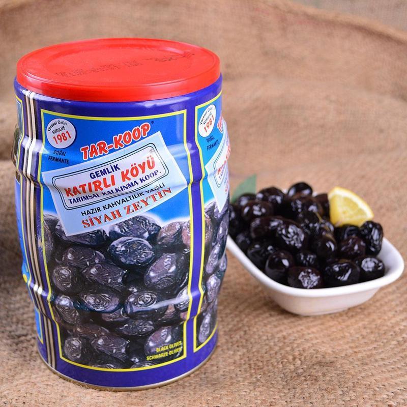 Yöresel Gemlik Katırlı Köyü Siyah Zeytin 1000 g ℮