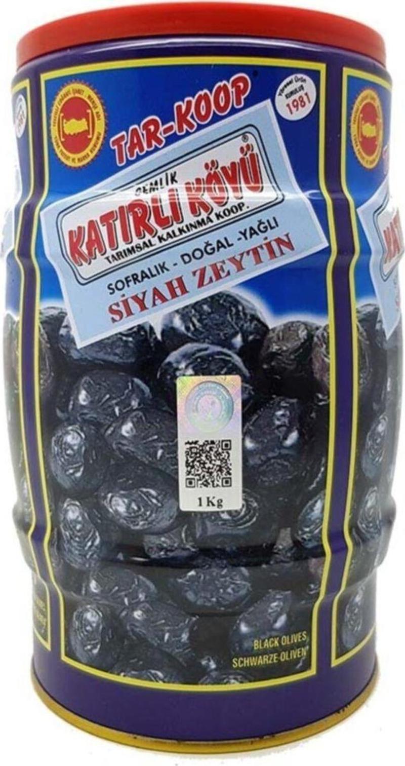 Ge Mlik Köyü Kahvaltılık Siyah Zeytin Teneke 1 Kg