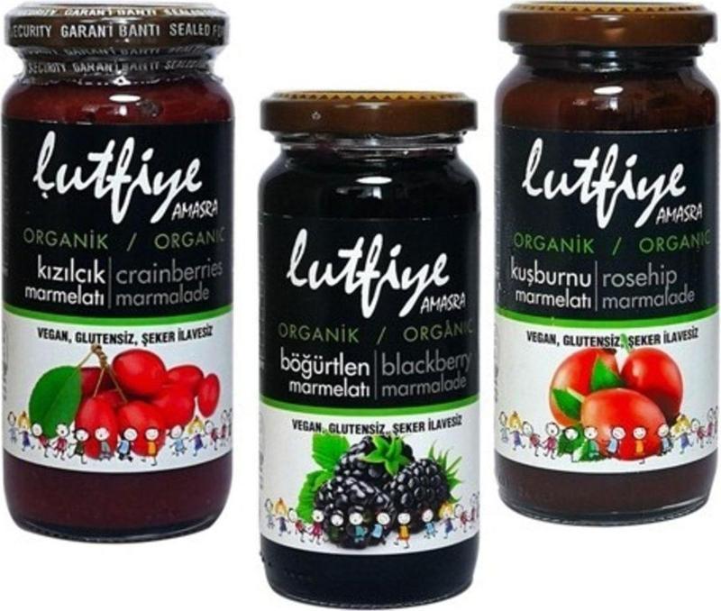 Lutfiye Organik Marmelat 280 gr. 3'Lü Karışık Paket